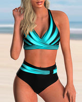 Bikini à imprimé croisé