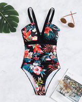 Maillot de bain une pièce mode à imprimé fleuri