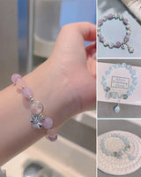 Bracelet imitation œil de chat cristal de papillon