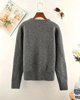 Cardigan décontracté de couleur unie à manches longues