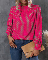 Blouse au style et imprimés vintage
