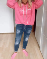 Sweats à capuche amples à imprimé ancre