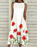 Robe sans manches imprimée