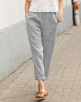 Pantalon décontracté de couleur unie