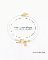 Cœur Initial Charme Lien Branché Bracelet