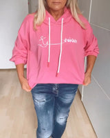 Sweats à capuche amples à imprimé ancre