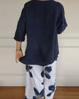 Ensemble Col Rond Décontracté Pantalon Imprimé
