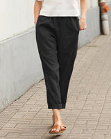 Pantalon décontracté de couleur unie