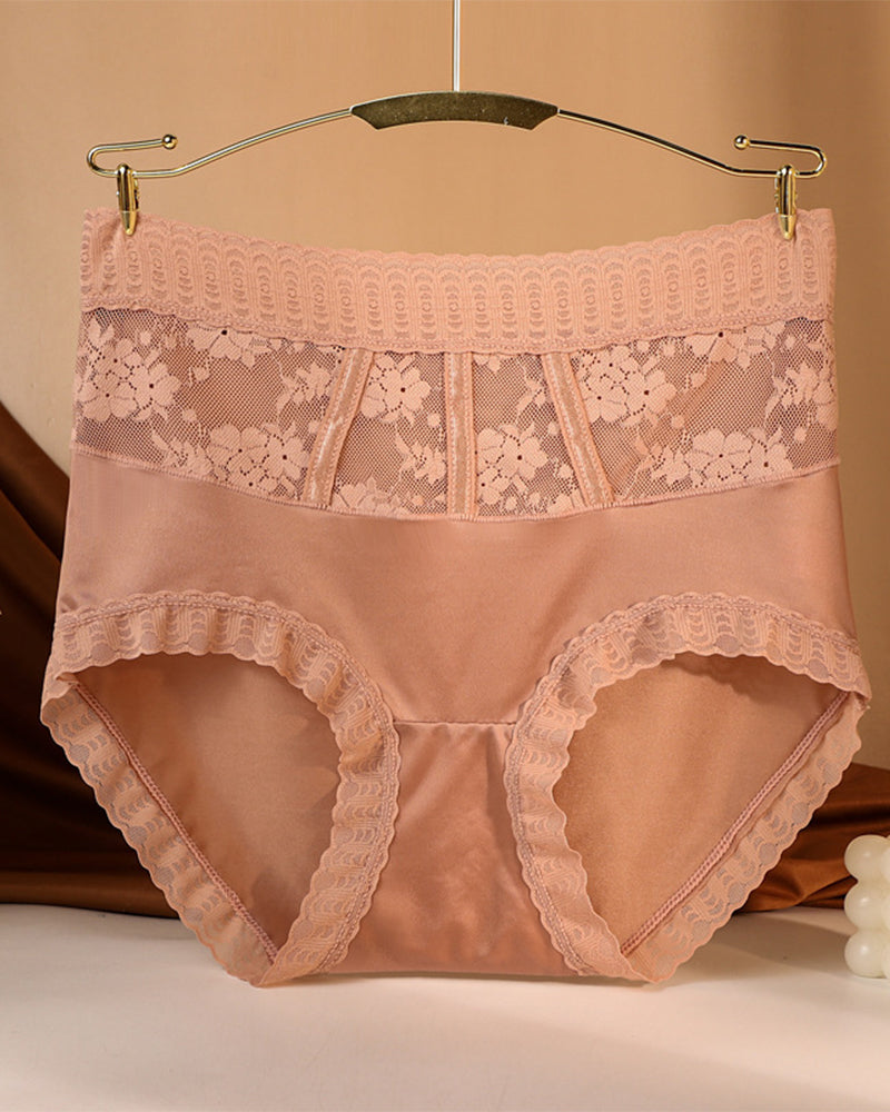 Culotte Taille Haute En Dentelle Pour Femmes