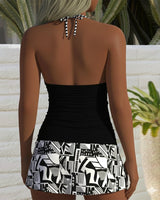 One-Piece Profond-V Peplum