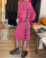 Robe à capuche unie avec poches