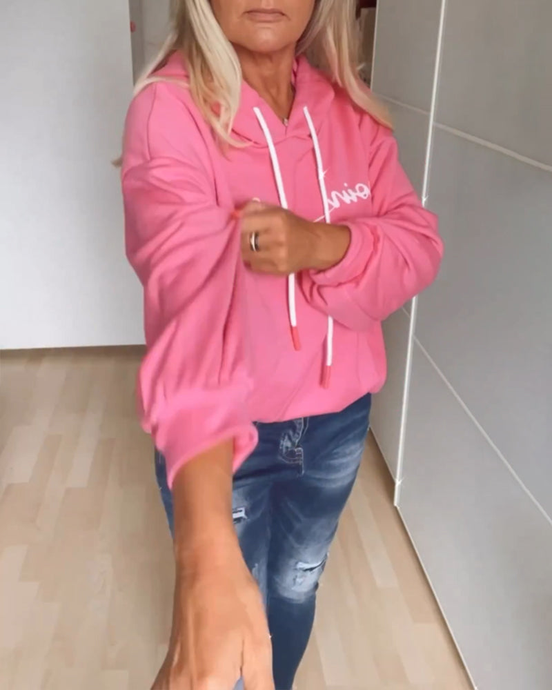 Sweats à capuche amples à imprimé ancre