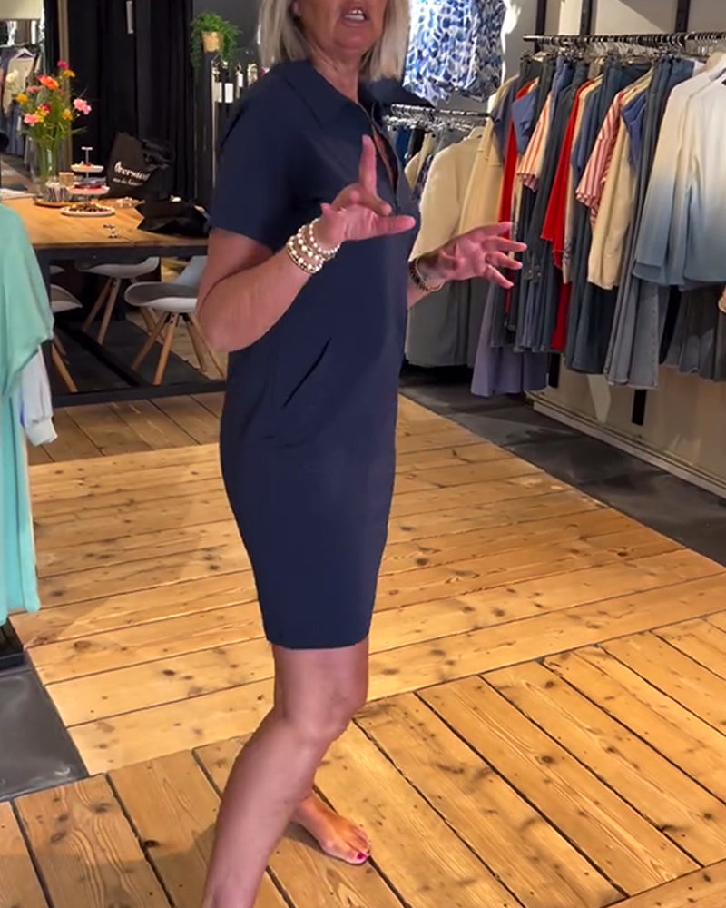 Robe Revers Fermeture éclair