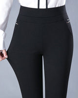 Pantalon taille haute décontracté avec poches