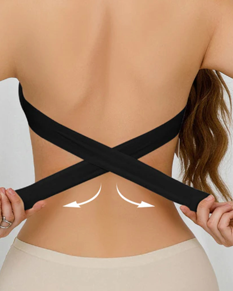 Soutien-Gorge Sans Bretelles Et Sans Armatures Avec Fermeture Latérale Croisée