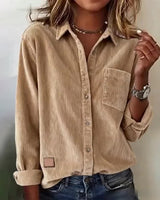 Chemise Tendance Velours Côtelé Revers
