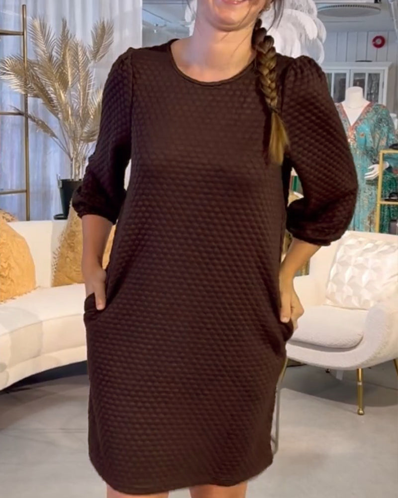Robe élégante de couleur unie