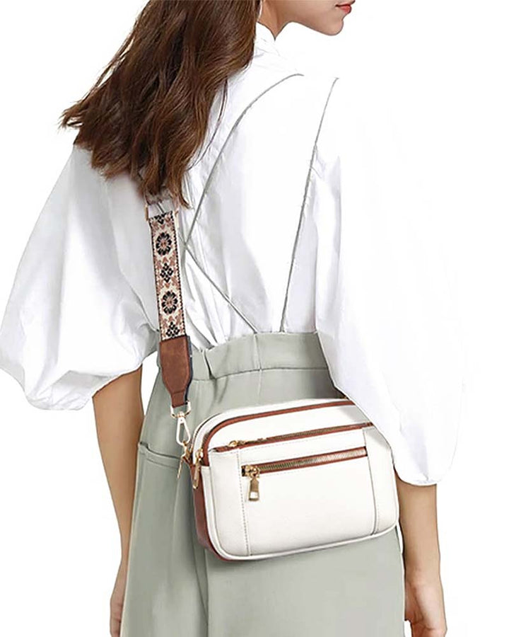Sac bandoulière zippé multifonctionnel