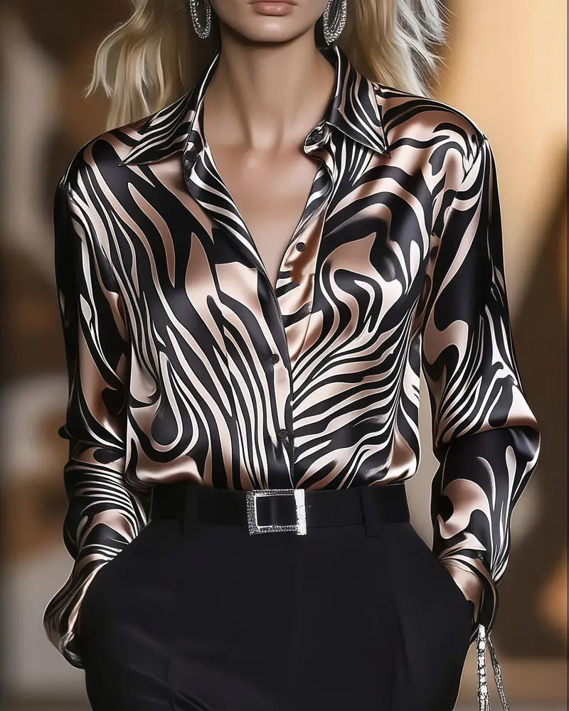 Chemise Imprimée Élégante Et Tendance