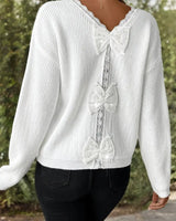 Pull Manches Longues Nœud Dans Le Dos