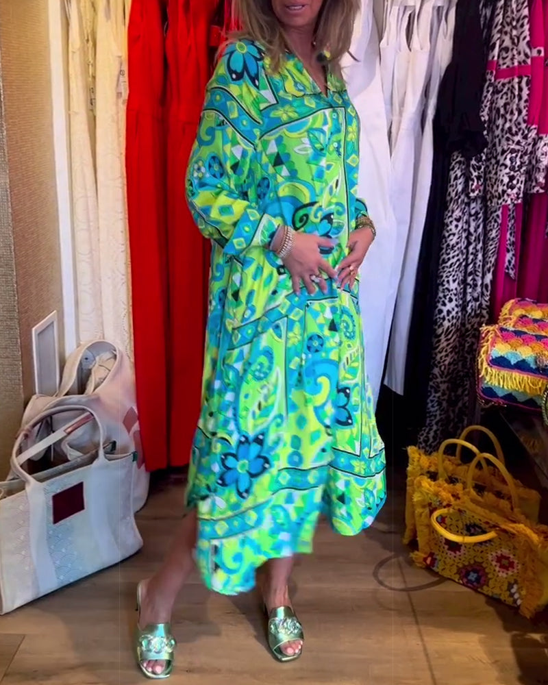 Robes avec coupe ample, imprimés et poches