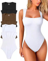Body débardeur sans manches de couleur unie