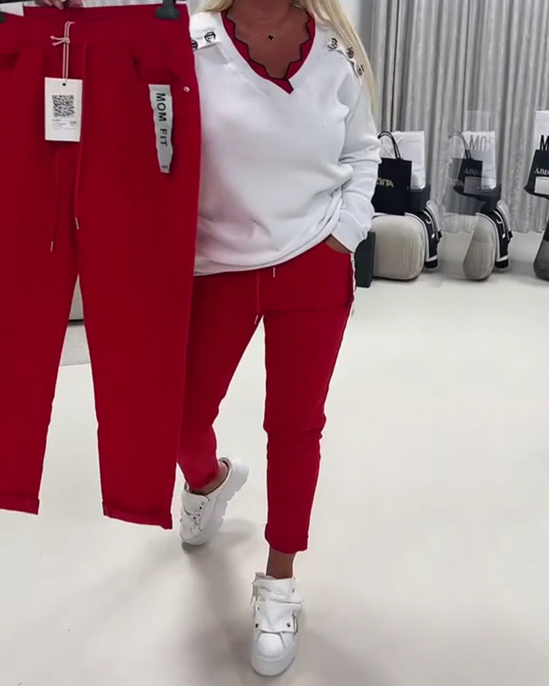Pantalon Mode Élastique Cordon