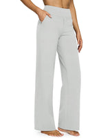 Pantalon Femme Taille Haute Extensible Décontracté Yoga Jambe Large