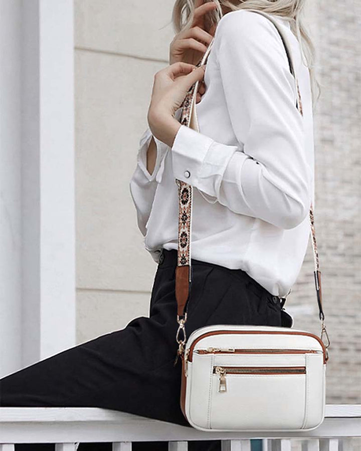 Sac bandoulière zippé multifonctionnel