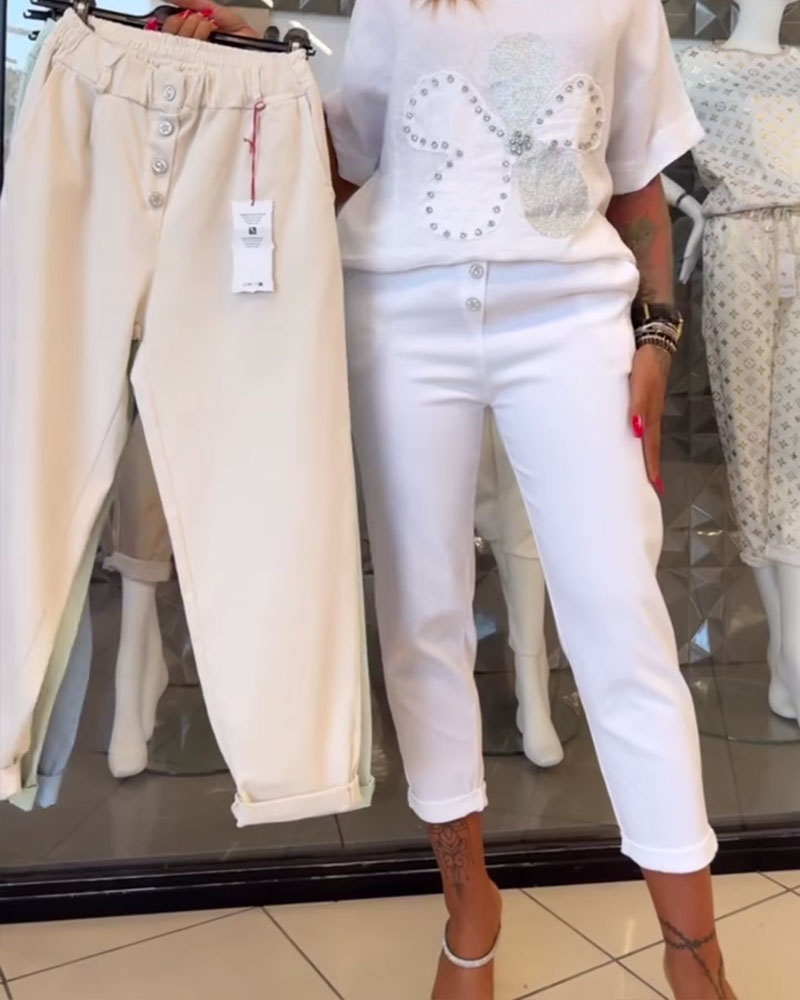 Pantalon Casual Stretch Droit