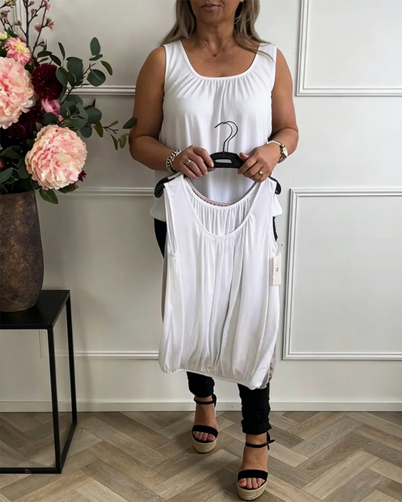 Débardeur Soutien-Gorge Intégré Encolure En U Casual