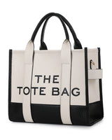 Sac fourre-tout tendance avec coutures bicolores