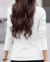 Haut Slim Fit Plissé Manches Longues