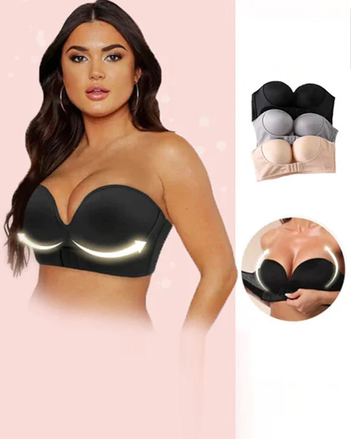 Soutien-gorge sans bretelles avec boucle sur le devant