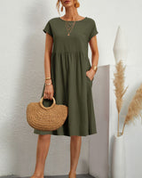 Robe ample à encolure ronde