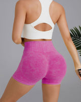 Short taille haute simple de couleur unie