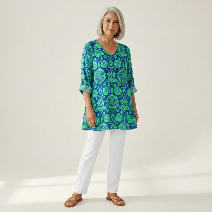 Romy - Blouse longue imprimée