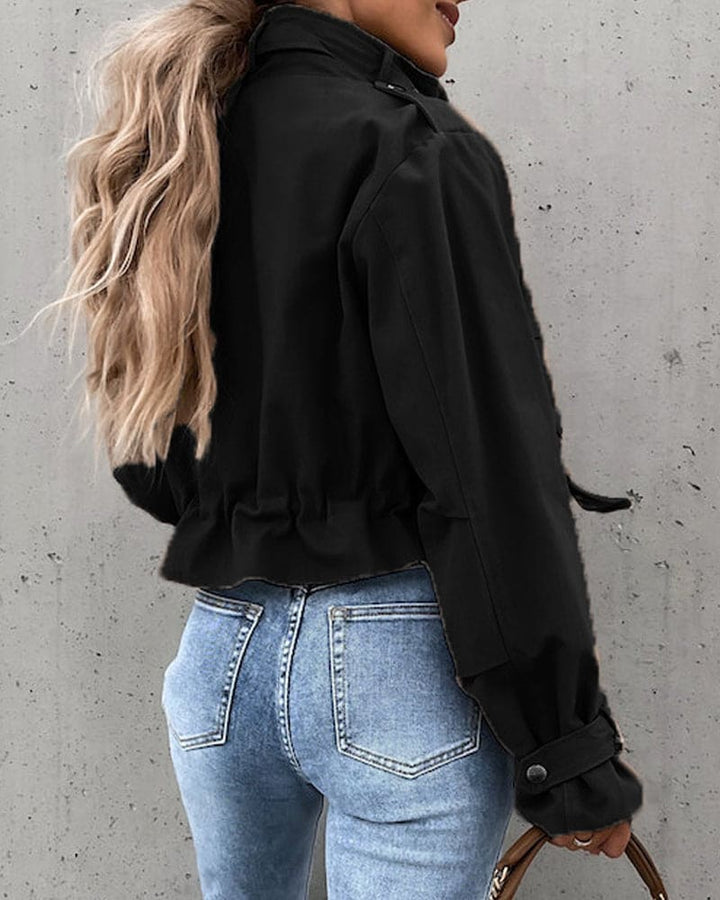 Zinnia | Veste courte de mi-saison avec poches pour femme