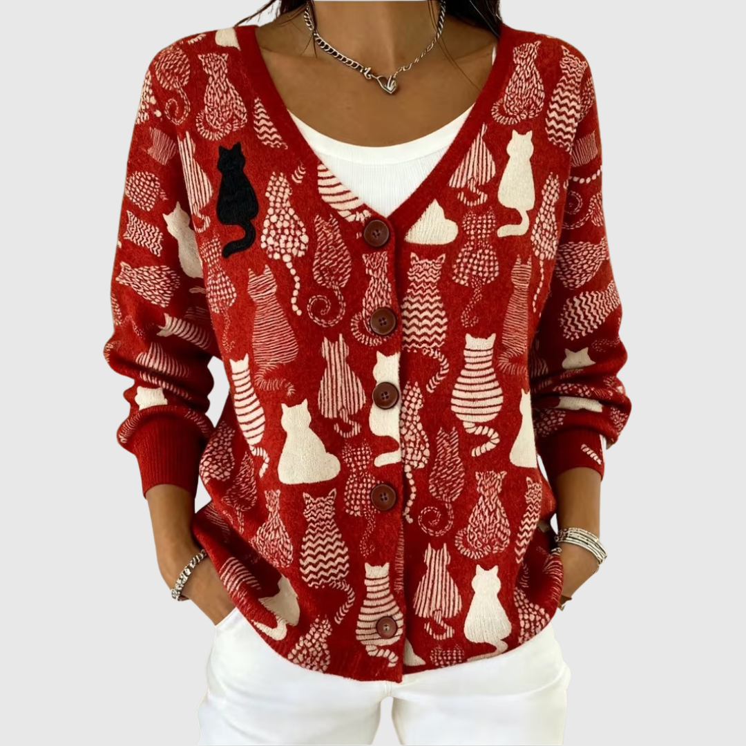 Viktoria | Cardigan en tricot boutonné confortable