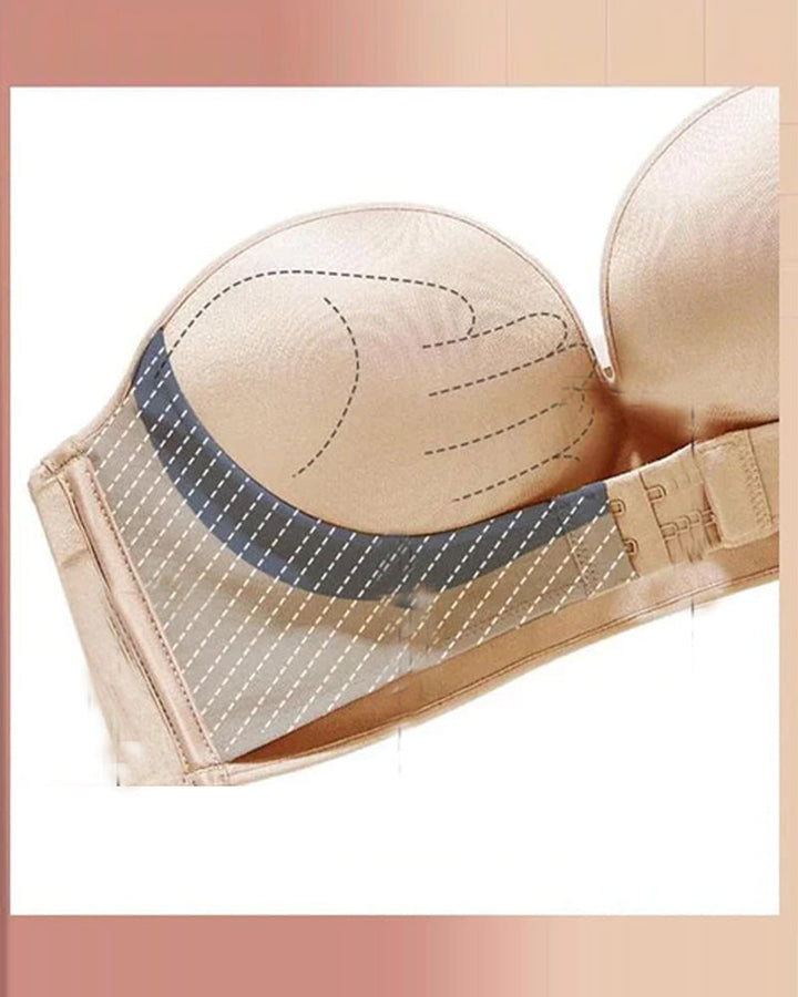 Soutien-gorge sans bretelles avec boucle sur le devant