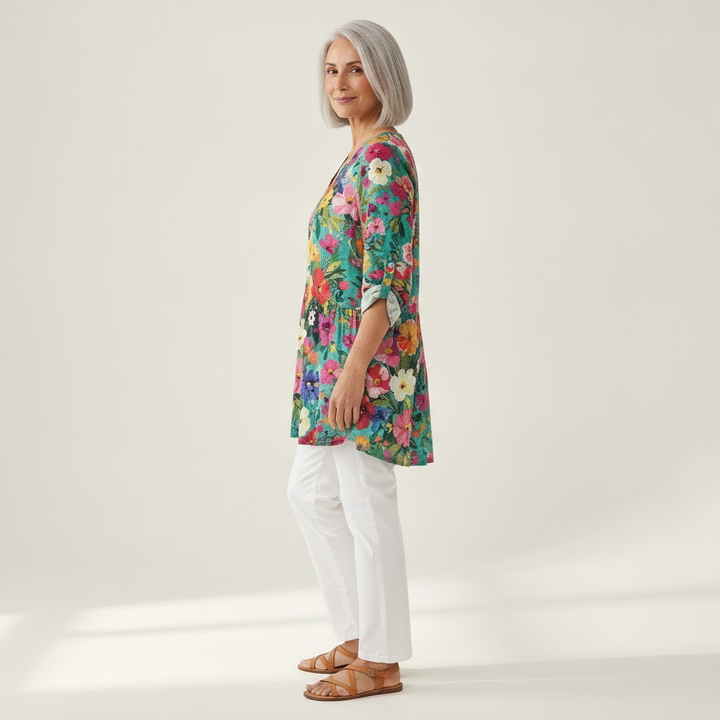 Keira - Blouse longue imprimée