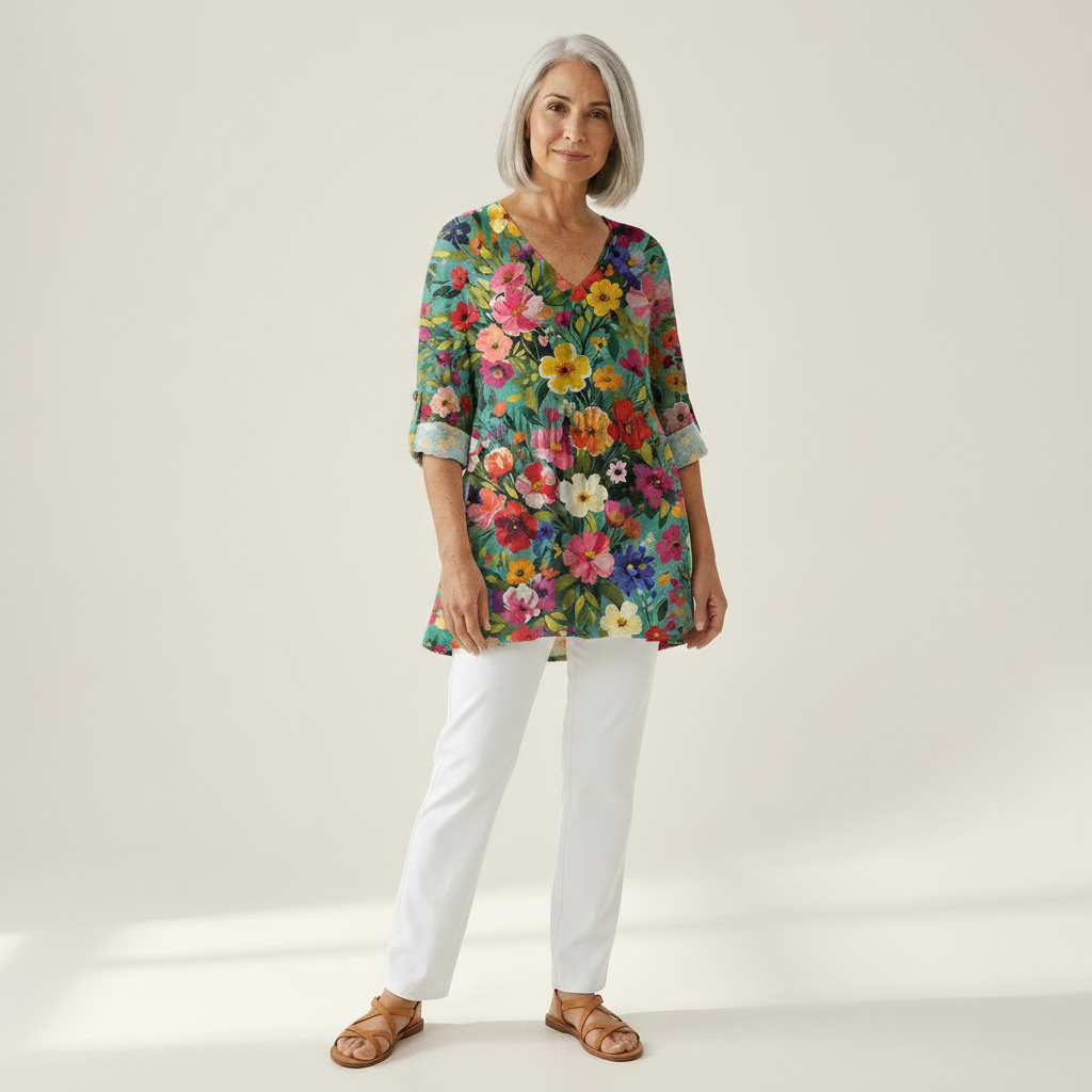 Keira - Blouse longue imprimée