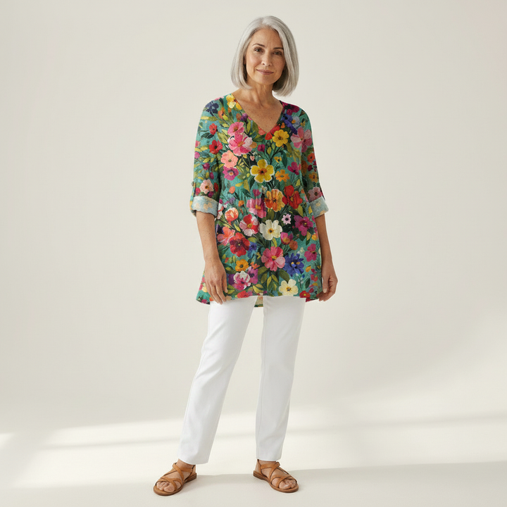 Keira - Blouse longue imprimée