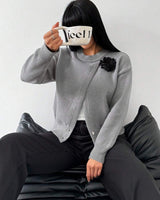 Pull Tendance Avec Ourlet Fendu
