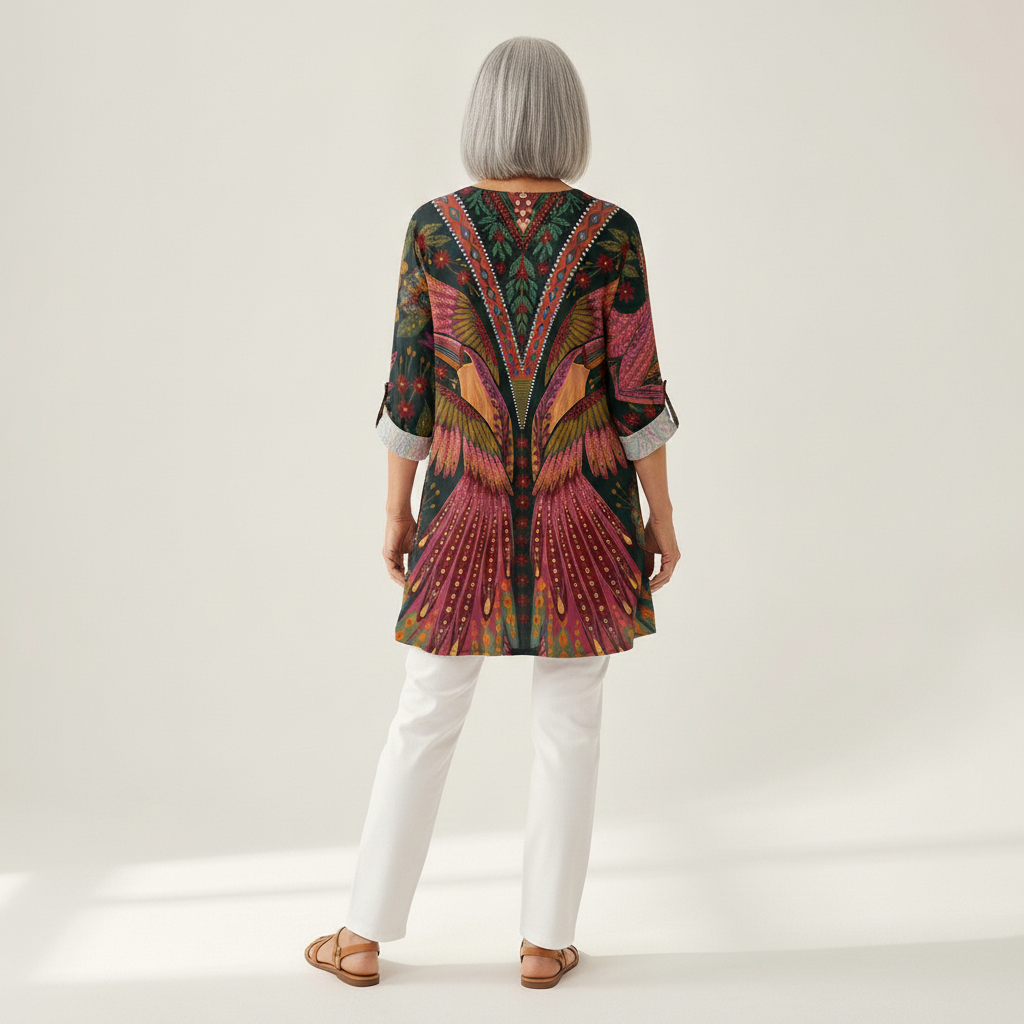 Mila - Blouse longue imprimée
