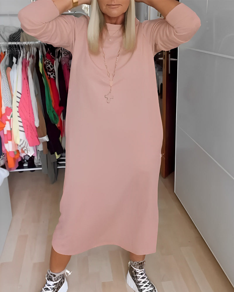 Robe décontractée à col rond