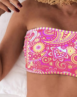 Maillot de bain Deux Pièces Imprimé Style Ethnique