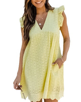 Robe en dentelle au-dessus du genou