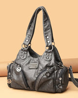 Sac à main messenger en cuir souple vintage