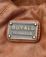Sac à main messenger en cuir souple vintage